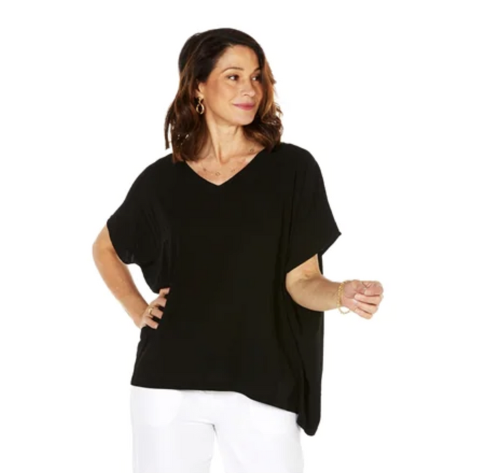 CORDELIA ST Bamboo Kimono Top - Black
