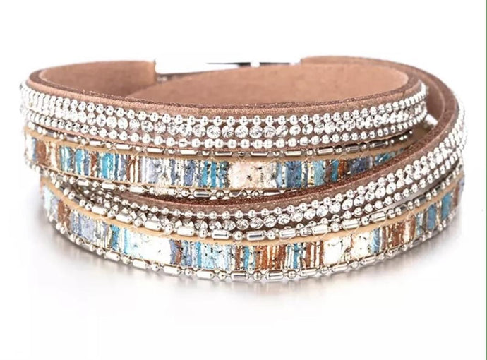 HARMONIE COLLECTIONS Boho Multi Coloured Wrap Bracelet