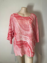 Load image into Gallery viewer, CORDELIA ST Dolman 3/4 Sleeve Top - Red/White
