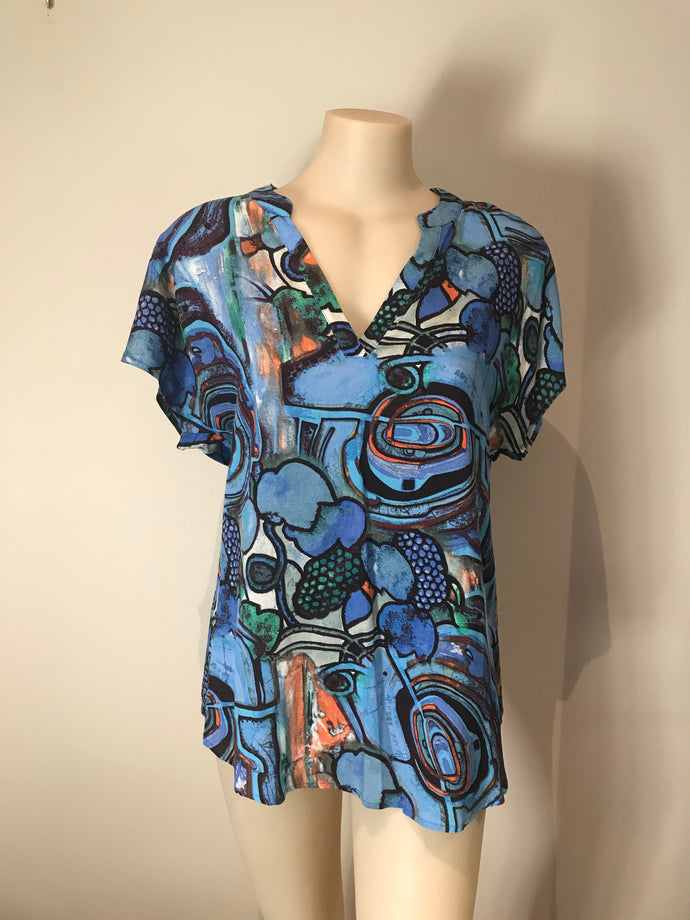 CORDELIA ST Cap Shirt Top - Blue
