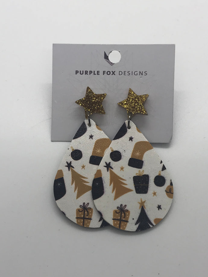 PURPLE FOX DESIGNS Christmas Earrings - #3