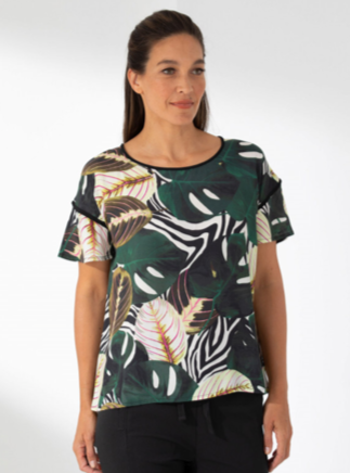 MARCO POLO Short Sleeve Tropics Top - Urban Tropics