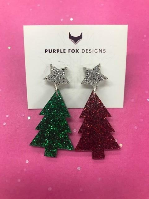 PURPLE FOX DESIGNS Christmas Earrings - #11
