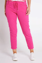 Load image into Gallery viewer, CAFE LATTE Stretch Drawstring Panel Pants - Hot Pink
