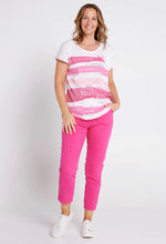 Load image into Gallery viewer, CAFE LATTE Stretch Drawstring Panel Pants - Hot Pink
