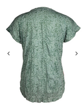 Load image into Gallery viewer, CAFE LATTE Print Burn-Out Knit Tee - Khaki Safari
