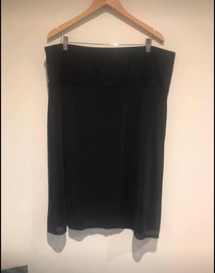 CORDELIA ST Lined Borneo Mesh Skirt - Black