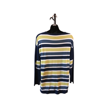 Load image into Gallery viewer, MARCO POLO Long Sleeve Striped Knit Sweater - Petrol
