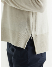 Load image into Gallery viewer, MARCO POLO Side Zipper Sweater - Oyster
