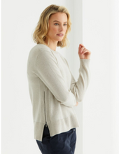 Load image into Gallery viewer, MARCO POLO Side Zipper Sweater - Oyster
