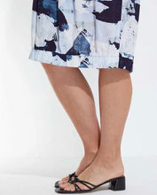 Load image into Gallery viewer, MARCO POLO Short Sleeve Abstract Bay Dress - Navy/White
