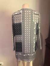 Load image into Gallery viewer, MARCO POLO Longline Paisley Patch Tunic - Navy/Cream
