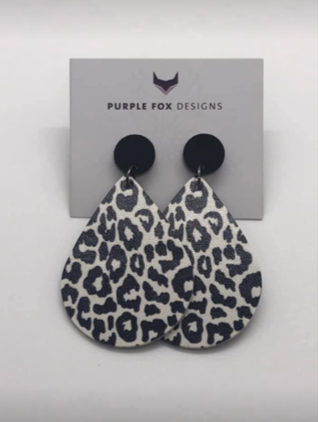 PURPLE FOX DESIGNS Earrings - Black/White