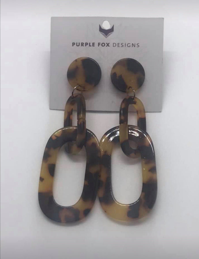 PURPLE FOX DESIGNS Earrings - Tortoiseshell