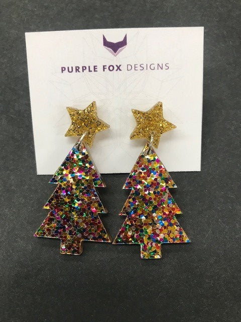 PURPLE FOX DESIGNS Christmas Earrings - #30