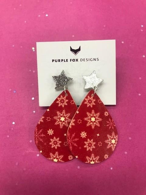 PURPLE FOX DESIGNS Christmas Earrings - #9