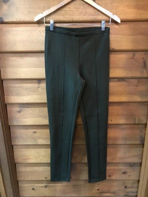 PRIVILEGE Pull On Ponte Pant - Forest