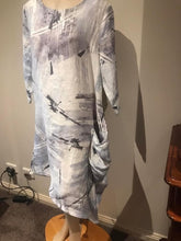 Load image into Gallery viewer, EVER SASSY Linen Dress - White/Pastel Blue/Grey
